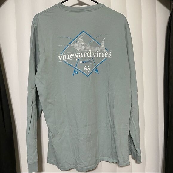 Vineyard Vines gray/blue long sleeve shirt - Picture 6 of 6
